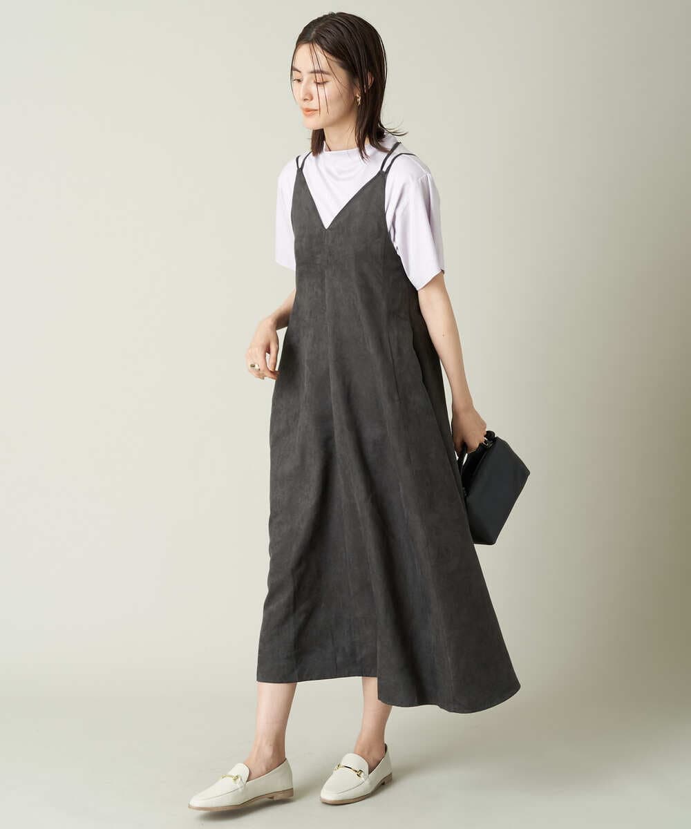 K2KHS89034 a.v.v(アー・ヴェ・ヴェ) 大人のハイネックTシャツ グレージュ