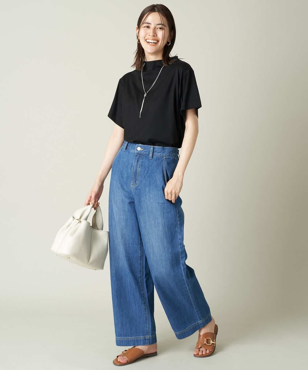 K2KHS89034 a.v.v(アー・ヴェ・ヴェ) 大人のハイネックTシャツ グレージュ