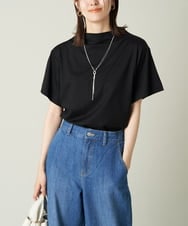 K2KHS89034 a.v.v(アー・ヴェ・ヴェ) 大人のハイネックTシャツ ブラック