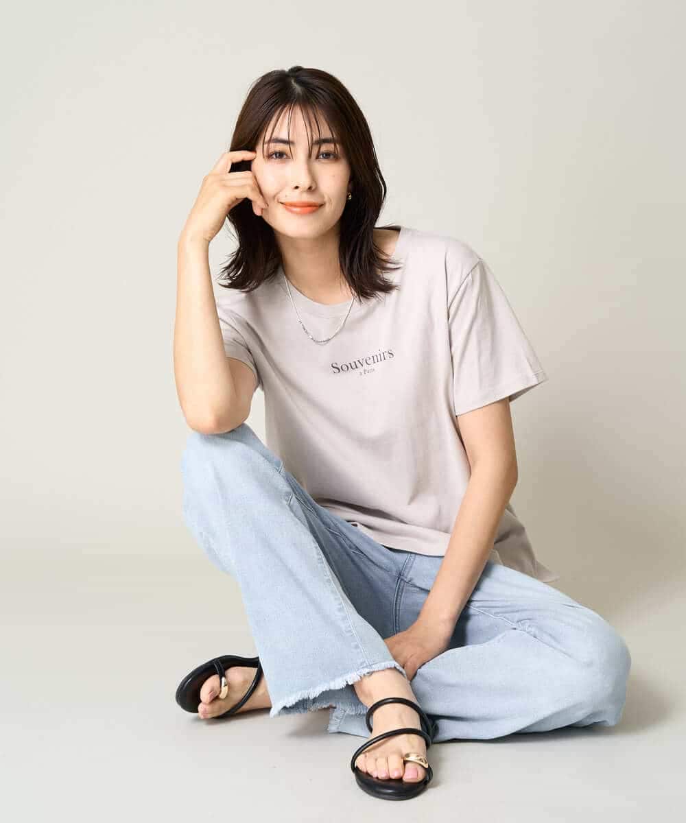 K2KHV54034 a.v.v(アー・ヴェ・ヴェ) 【接触冷感】プチロゴTシャツ ブラック