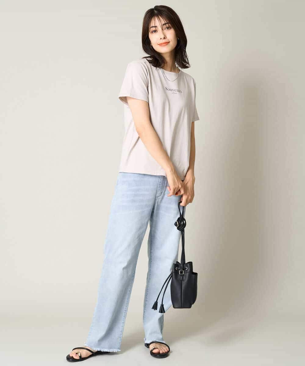 K2KHV54034 a.v.v(アー・ヴェ・ヴェ) 【接触冷感】プチロゴTシャツ ブラック