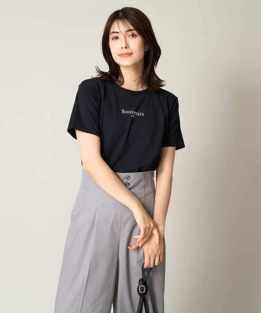 K2KHV54034 a.v.v(アー・ヴェ・ヴェ) 【接触冷感】プチロゴTシャツ ブラック