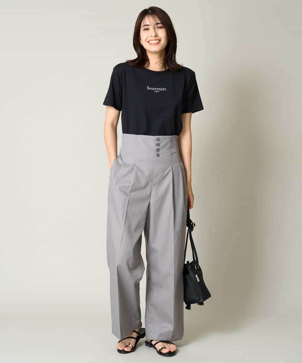 K2KHV54034 a.v.v(アー・ヴェ・ヴェ) 【接触冷感】プチロゴTシャツ ブラック