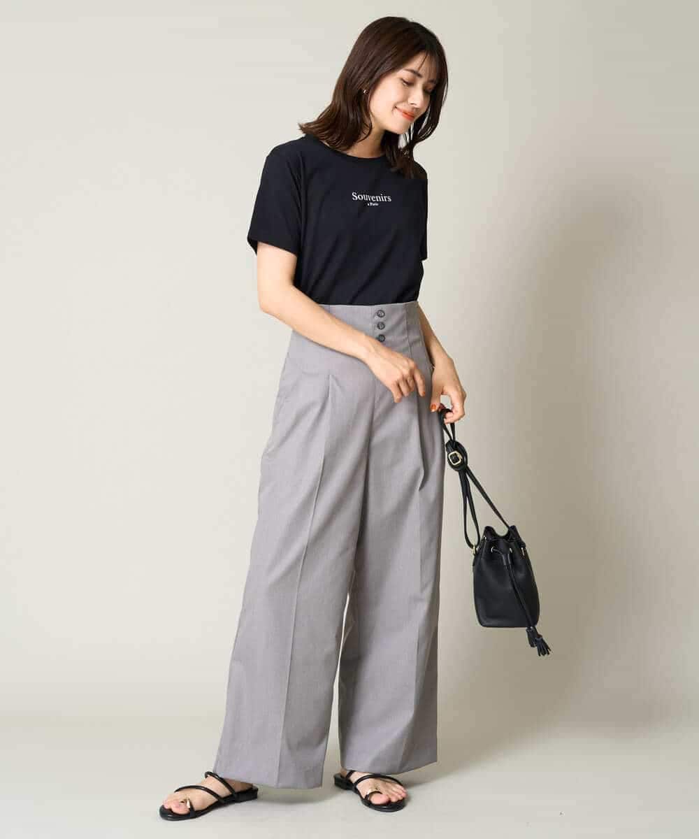 K2KHV54034 a.v.v(アー・ヴェ・ヴェ) 【接触冷感】プチロゴTシャツ ブラック