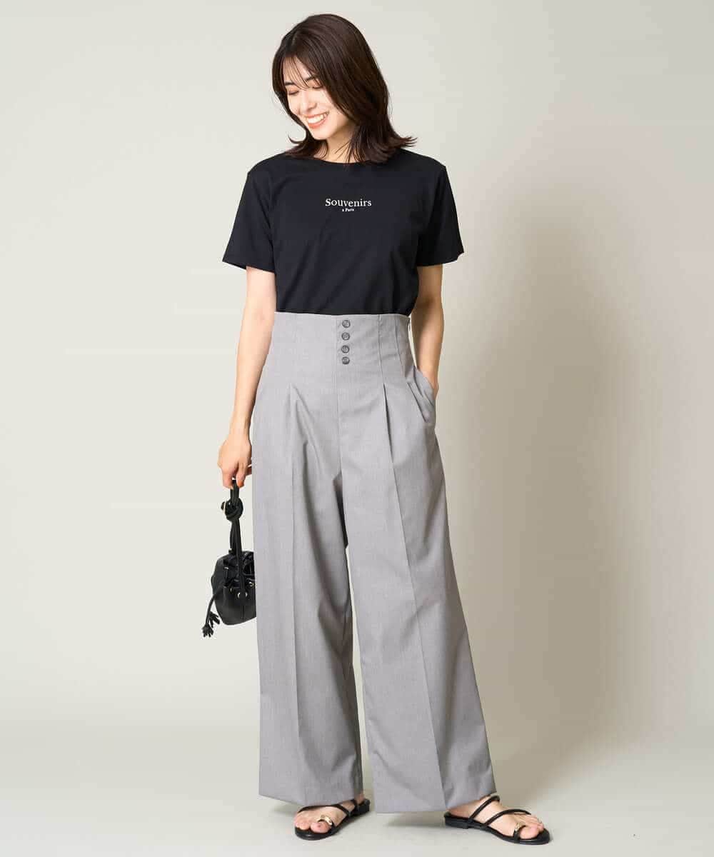 K2KHV54034 a.v.v(アー・ヴェ・ヴェ) 【接触冷感】プチロゴTシャツ ブラック