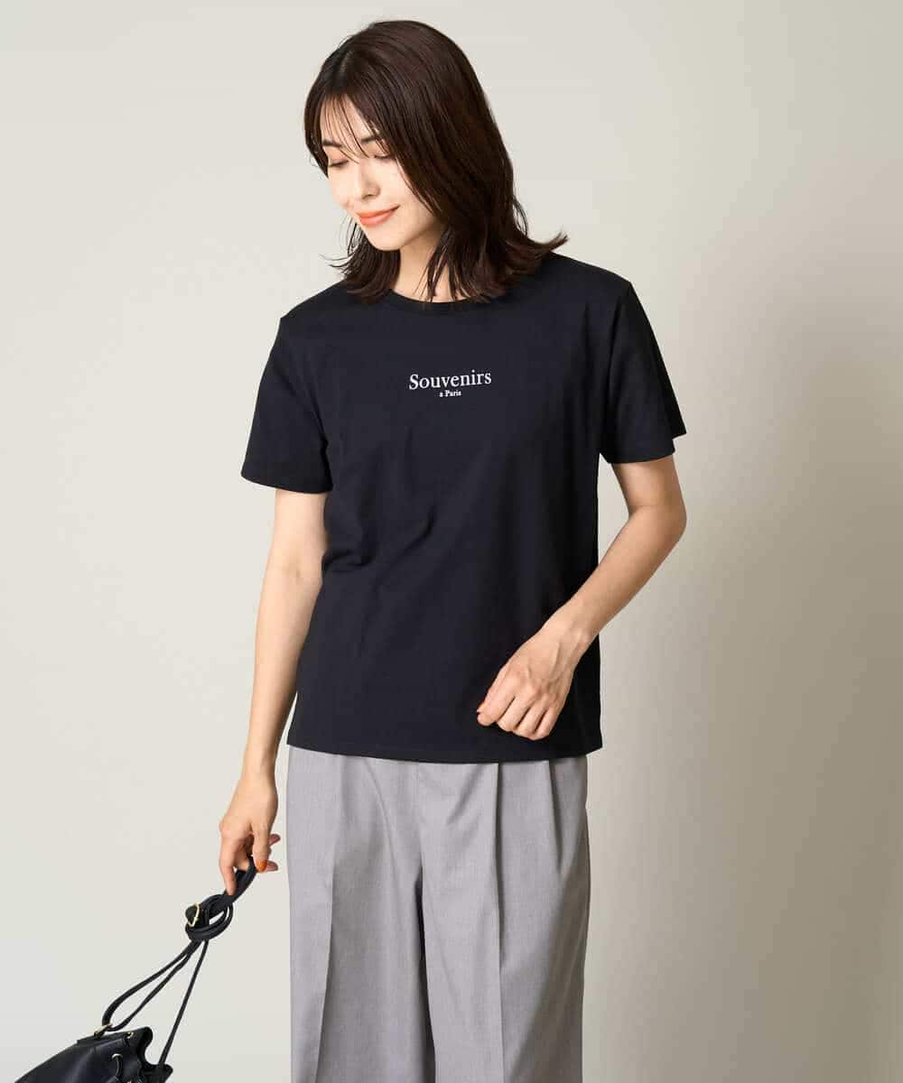 K2KHV54034 a.v.v(アー・ヴェ・ヴェ) 【接触冷感】プチロゴTシャツ ブラック