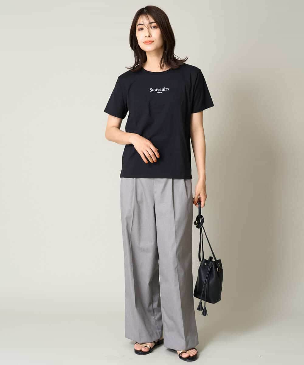 K2KHV54034 a.v.v(アー・ヴェ・ヴェ) 【接触冷感】プチロゴTシャツ ブラック