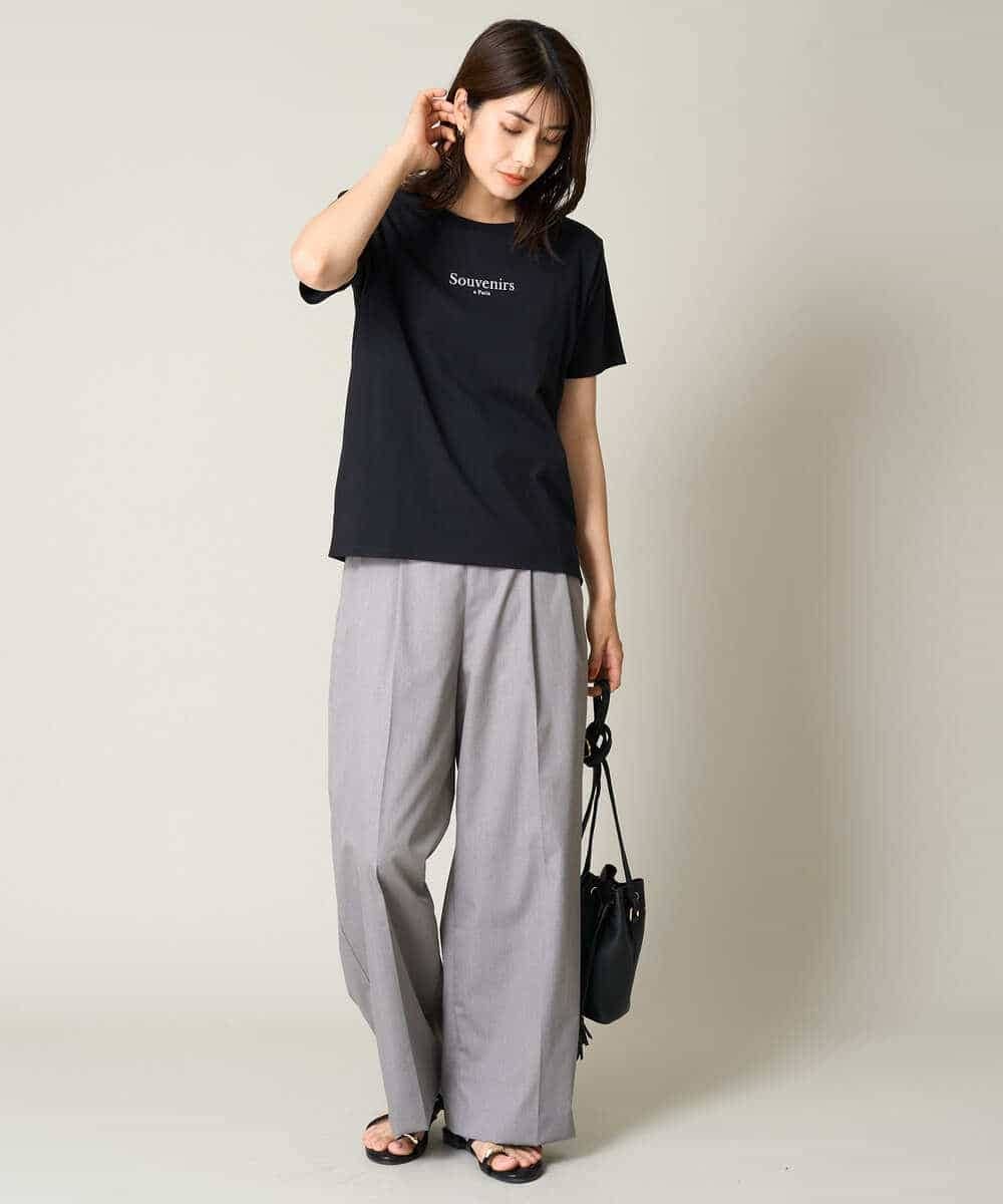 K2KHV54034 a.v.v(アー・ヴェ・ヴェ) 【接触冷感】プチロゴTシャツ ブラック