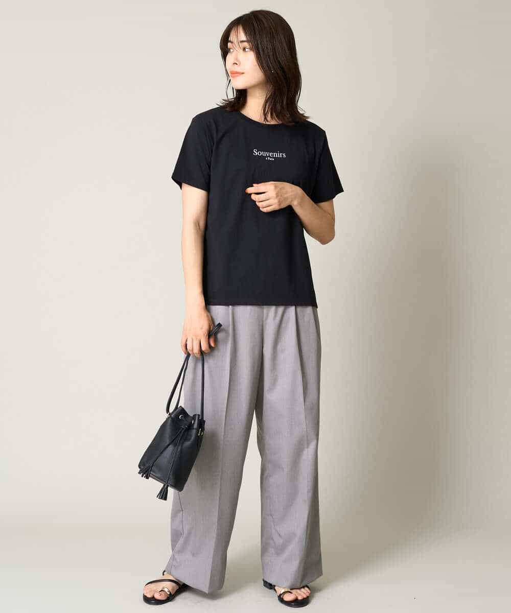 K2KHV54034 a.v.v(アー・ヴェ・ヴェ) 【接触冷感】プチロゴTシャツ ブラック