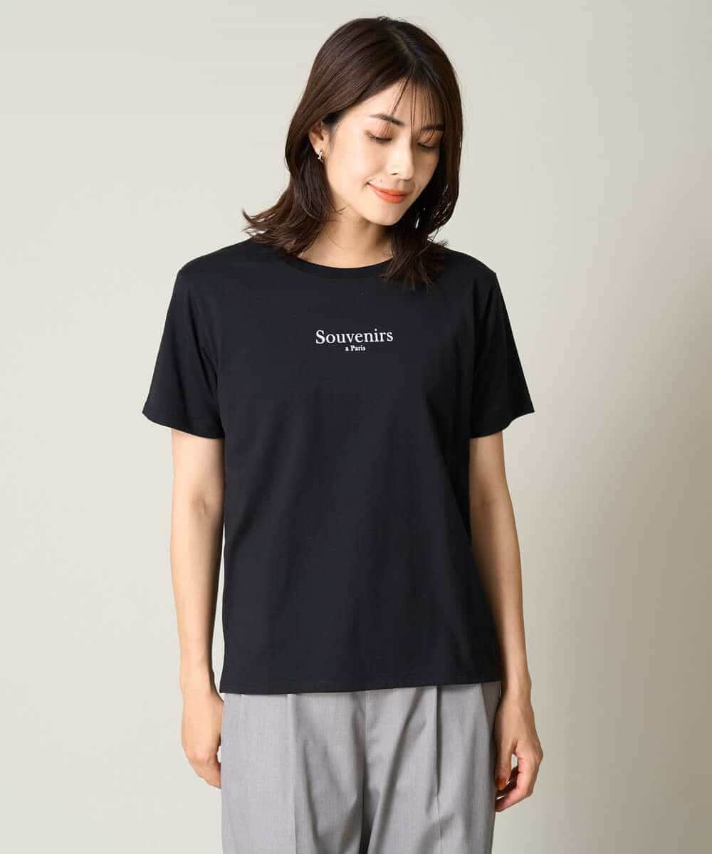 K2KHV54034 a.v.v(アー・ヴェ・ヴェ) 【接触冷感】プチロゴTシャツ ブラック