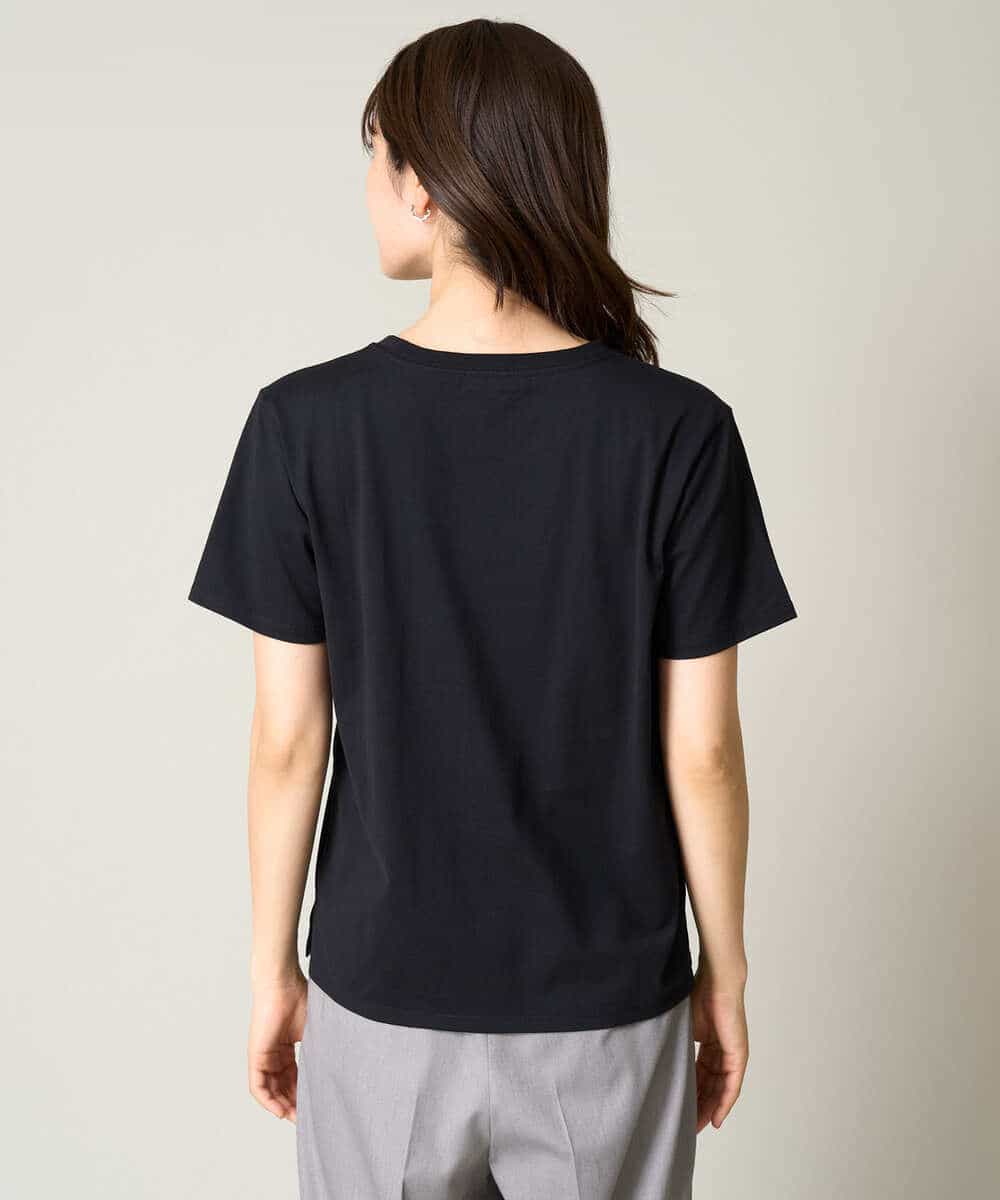 K2KHV54034 a.v.v(アー・ヴェ・ヴェ) 【接触冷感】プチロゴTシャツ ブラック
