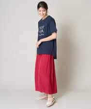 K2KHV55034 a.v.v(アー・ヴェ・ヴェ) 【接触冷感】大人のゆるロゴTシャツ ダークグレー