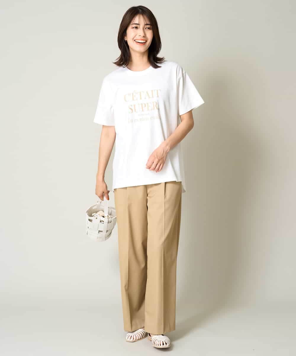 K2KHV55034 a.v.v(アー・ヴェ・ヴェ) 【接触冷感】大人のゆるロゴTシャツ ダークグレー