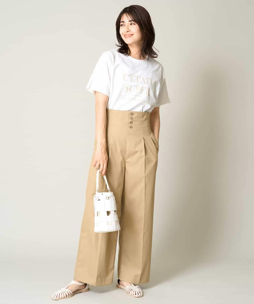K2KHV55034 a.v.v(アー・ヴェ・ヴェ) 【接触冷感】大人のゆるロゴTシャツ ダークグレー