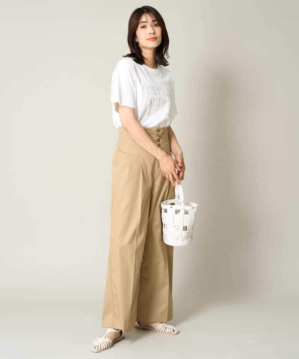 K2KHV55034 a.v.v(アー・ヴェ・ヴェ) 【接触冷感】大人のゆるロゴTシャツ ダークグレー