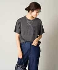 K2KHV55034 a.v.v(アー・ヴェ・ヴェ) 【接触冷感】大人のゆるロゴTシャツ ダークグレー