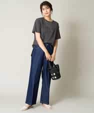 K2KHV55034 a.v.v(アー・ヴェ・ヴェ) 【接触冷感】大人のゆるロゴTシャツ ダークグレー