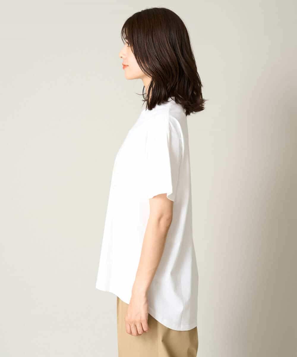 K2KHV55034 a.v.v(アー・ヴェ・ヴェ) 【接触冷感】大人のゆるロゴTシャツ ダークグレー