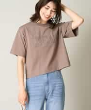 K2KHV56029 a.v.v(アー・ヴェ・ヴェ) 【接触冷感】大人のクロップドロゴTシャツ モカ