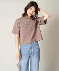 K2KHV56029 a.v.v(アー・ヴェ・ヴェ) 【接触冷感】大人のクロップドロゴTシャツ チャコールグレー