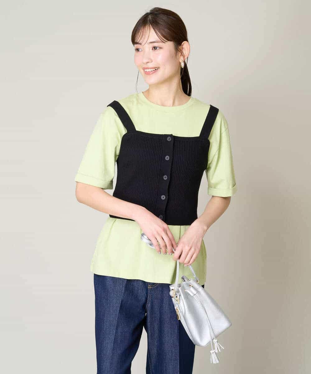 K2KHV60019 a.v.v(アー・ヴェ・ヴェ) 【コットン100％】大人のハーフスリーブTシャツ ブラック