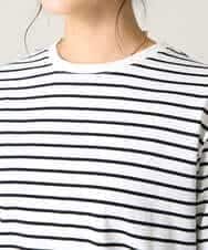 K2KHV61019 a.v.v(アー・ヴェ・ヴェ) 大人のハーフスリーブボーダーTシャツ アイボリー