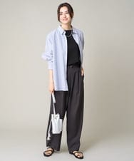 K2KHV64029 a.v.v(アー・ヴェ・ヴェ) 【接触冷感/UVカット】ショルダータックチュニックトップス ブラック