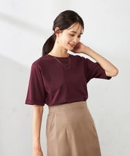 K2KIA16024 a.v.v(アー・ヴェ・ヴェ) 【接触冷感/UVカット/コットン100％】ロールアップハーフスリーブTシャツ ライトイエロー
