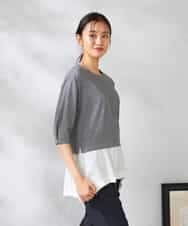 K2KIA17044 a.v.v(アー・ヴェ・ヴェ) レイヤードラメライクトップス グレー