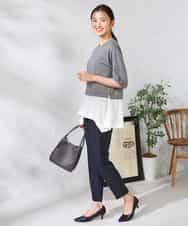 K2KIA17044 a.v.v(アー・ヴェ・ヴェ) レイヤードラメライクトップス グレー