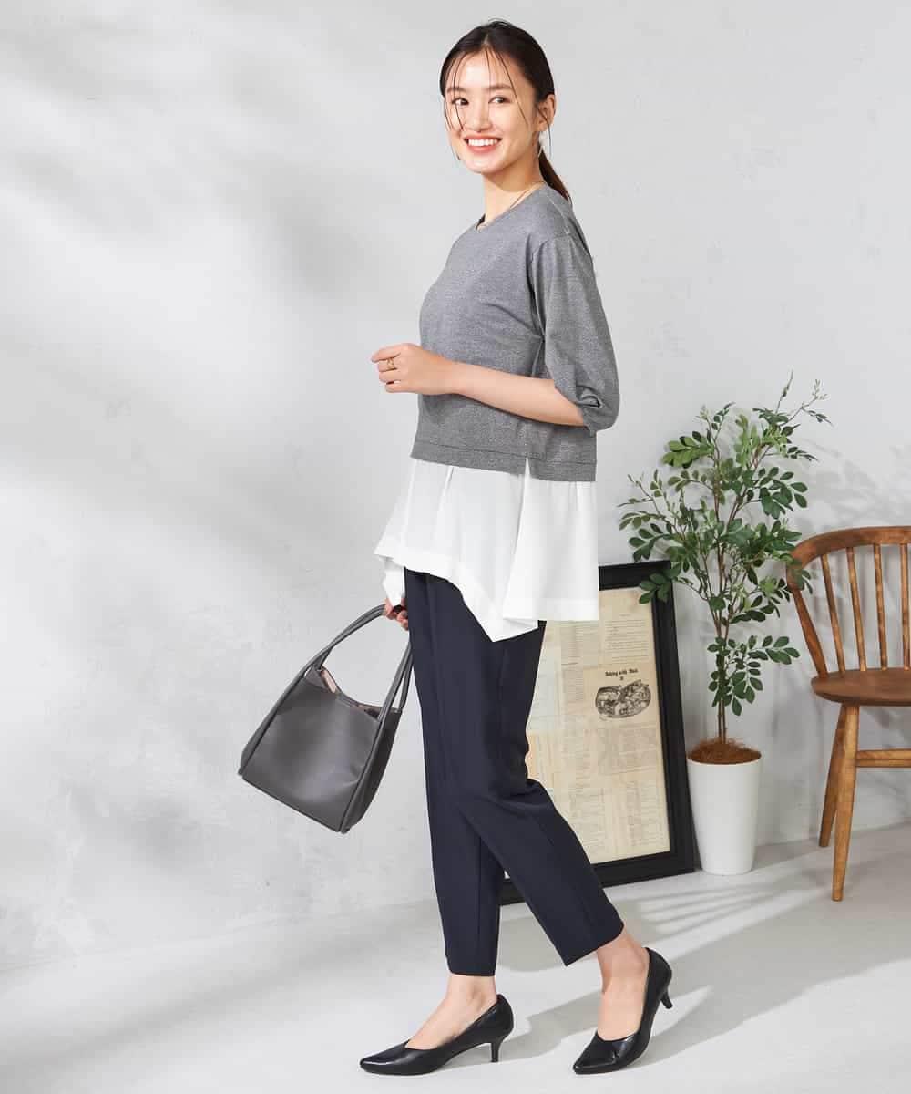 K2KIA17044 a.v.v(アー・ヴェ・ヴェ) レイヤードラメライクトップス グレー