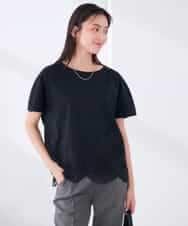 K2KID33044 a.v.v(アー・ヴェ・ヴェ) ウェーブレースヘムTシャツ ブラウン