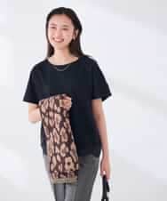 K2KID33044 a.v.v(アー・ヴェ・ヴェ) ウェーブレースヘムTシャツ ブラウン