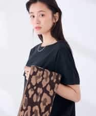 K2KID33044 a.v.v(アー・ヴェ・ヴェ) ウェーブレースヘムTシャツ ブラウン