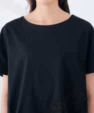 K2KID33044 a.v.v(アー・ヴェ・ヴェ) ウェーブレースヘムTシャツ ブラウン