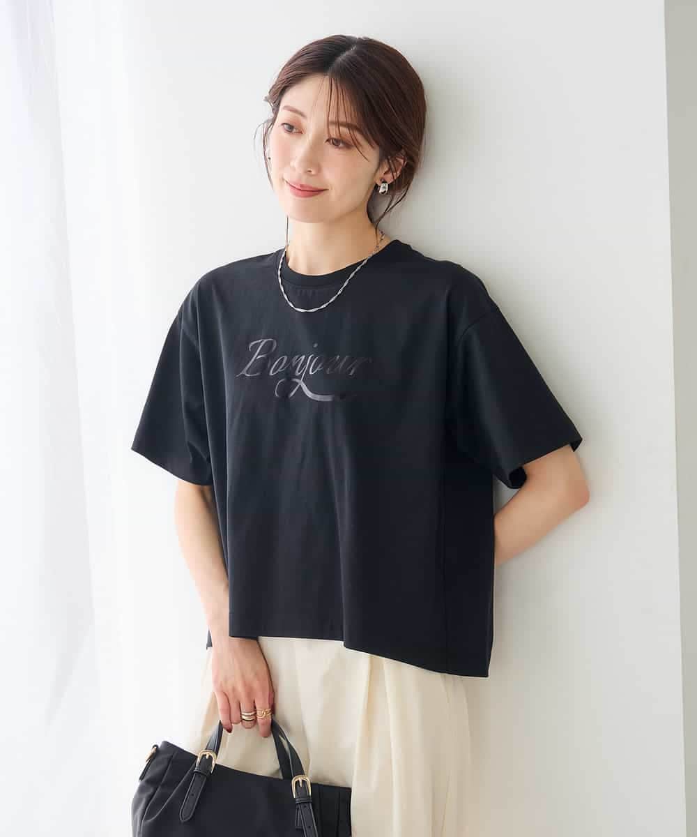 K2KID48035 a.v.v(アー・ヴェ・ヴェ) 【接触冷感】クロップドロゴTシャツ ホワイト