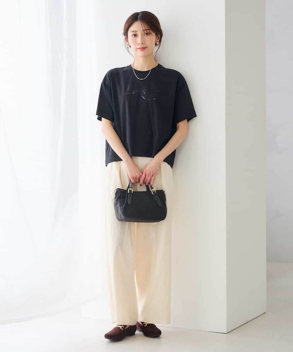 K2KID48035 a.v.v(アー・ヴェ・ヴェ) 【接触冷感】クロップドロゴTシャツ ホワイト