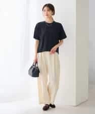 K2KID48035 a.v.v(アー・ヴェ・ヴェ) 【接触冷感】クロップドロゴTシャツ ホワイト