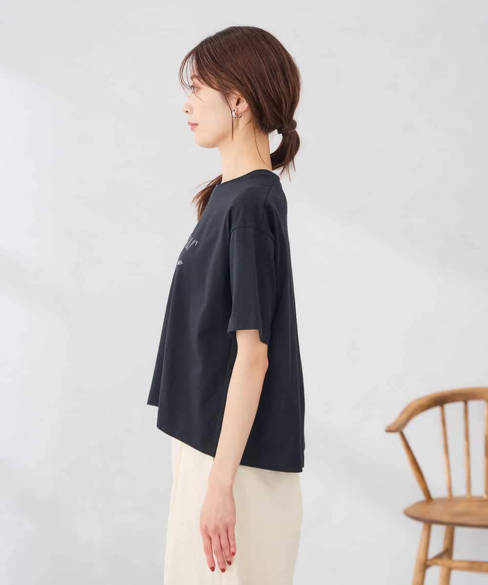 K2KID48035 a.v.v(アー・ヴェ・ヴェ) 【接触冷感】クロップドロゴTシャツ ホワイト
