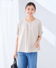 K2KID65039 a.v.v(アー・ヴェ・ヴェ) 【接触冷感/UVカット】ボウタイライクトップス グリーン