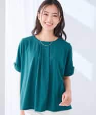 K2KID65039 a.v.v(アー・ヴェ・ヴェ) 【接触冷感/UVカット】ボウタイライクトップス グリーン