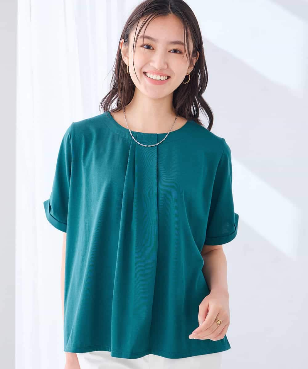 K2KID65039 a.v.v(アー・ヴェ・ヴェ) 【接触冷感/UVカット】ボウタイライクトップス グリーン