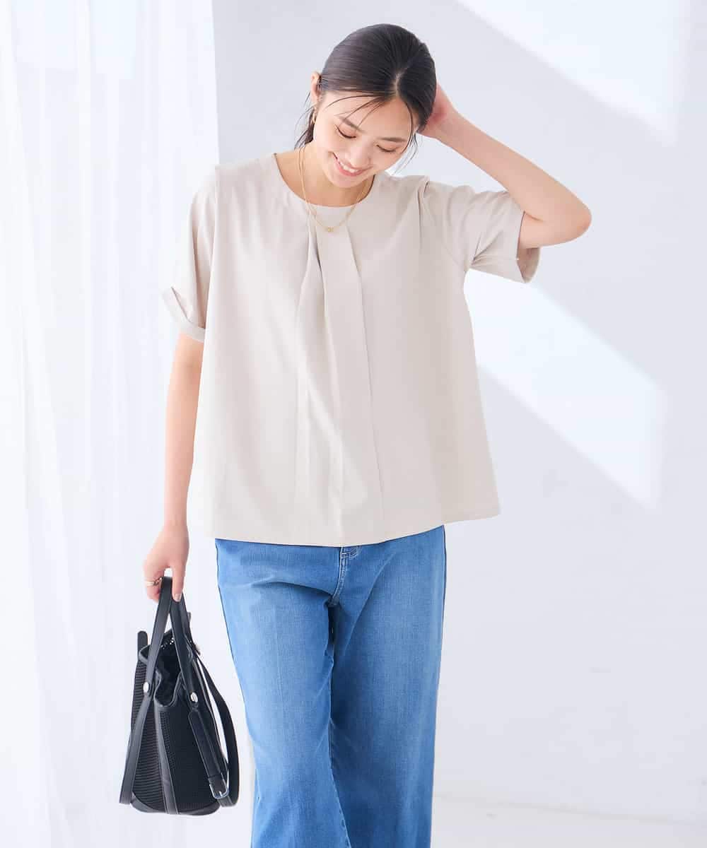 K2KID65039 a.v.v(アー・ヴェ・ヴェ) 【接触冷感/UVカット】ボウタイライクトップス グリーン