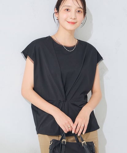 K2KID76044 a.v.v 【接触冷感/UVカット】ツイストデザインカットソー