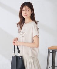 K2KID77035 a.v.v(アー・ヴェ・ヴェ) 【UVカット/接触冷感】フォルムロゴＴシャツ ブルー