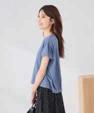 K2KID77035 a.v.v(アー・ヴェ・ヴェ) 【UVカット/接触冷感】フォルムロゴＴシャツ ブルー