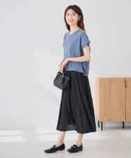 K2KID77035 a.v.v(アー・ヴェ・ヴェ) 【UVカット/接触冷感】フォルムロゴＴシャツ ブルー