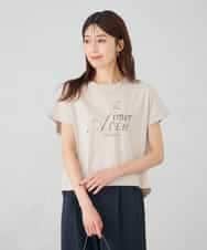 K2KID77035 a.v.v(アー・ヴェ・ヴェ) 【UVカット/接触冷感】フォルムロゴＴシャツ ブルー