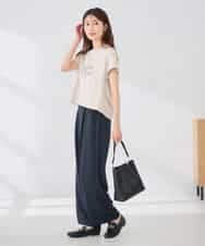 K2KID77035 a.v.v(アー・ヴェ・ヴェ) 【UVカット/接触冷感】フォルムロゴＴシャツ ブルー