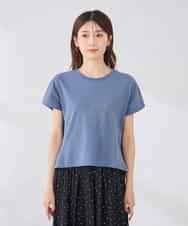 K2KID77035 a.v.v(アー・ヴェ・ヴェ) 【UVカット/接触冷感】フォルムロゴＴシャツ ブルー